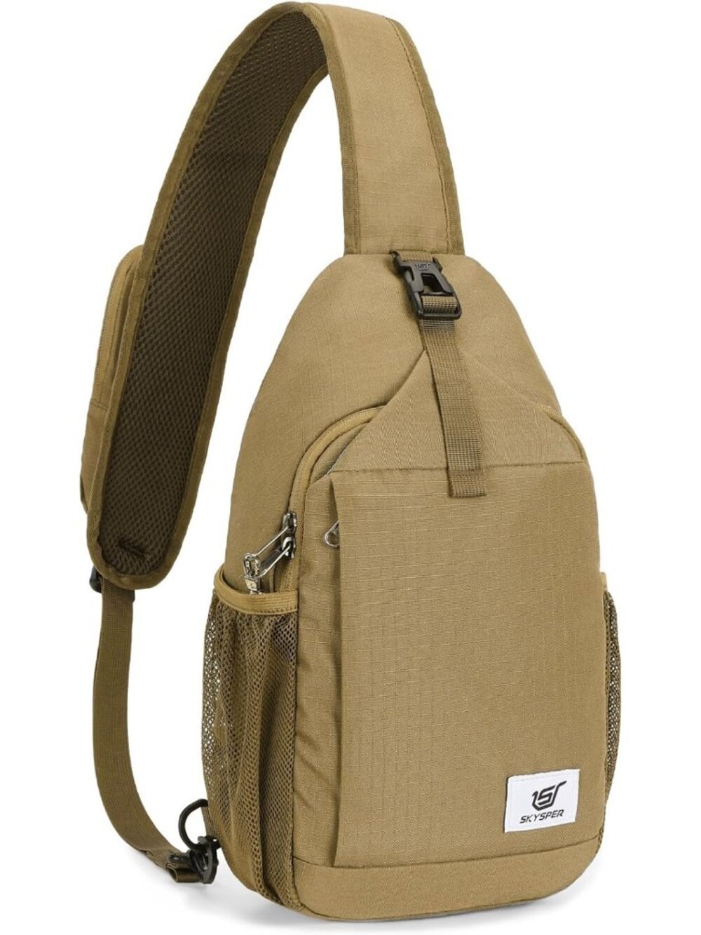 Men's Camel Sling Bag Anti-Theft RFID Crossbody Travel Backpack Shoulder Hiking